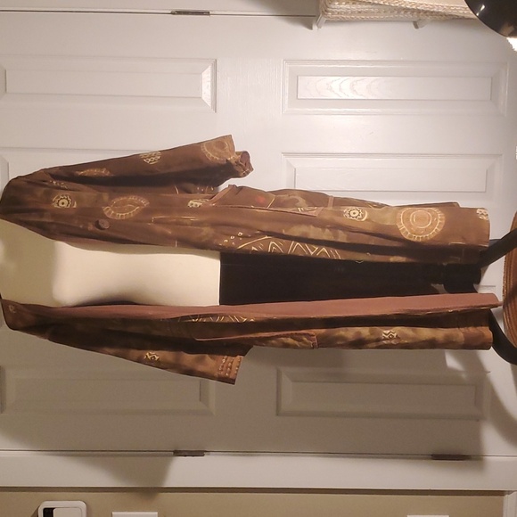 Ethnic print reversible duster coat - Picture 2 of 9